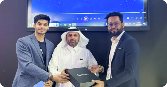 Apptunix booth showcasing AI solutions at GITEX 2025.