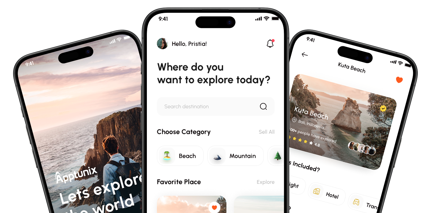 Travel app CTA illustration