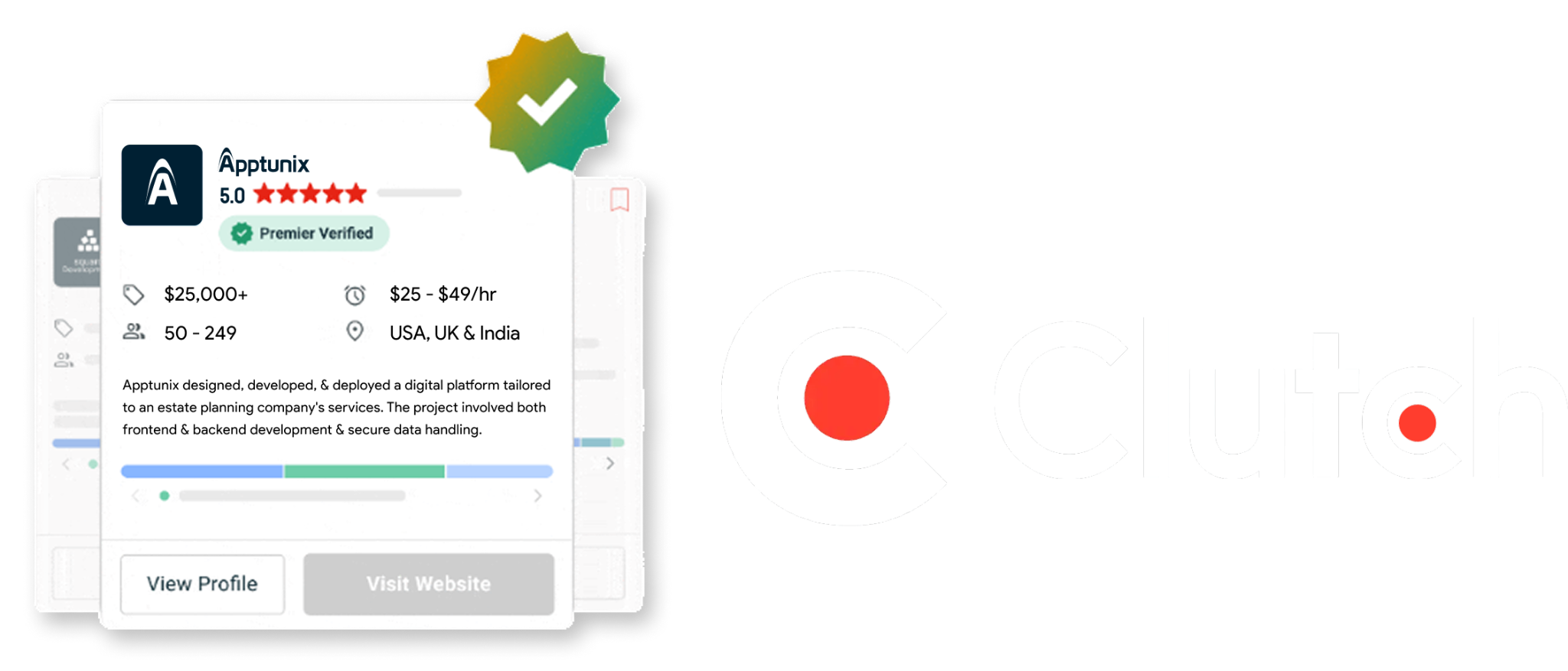 Apptunix Clutch Badge - Best Fintech App Development