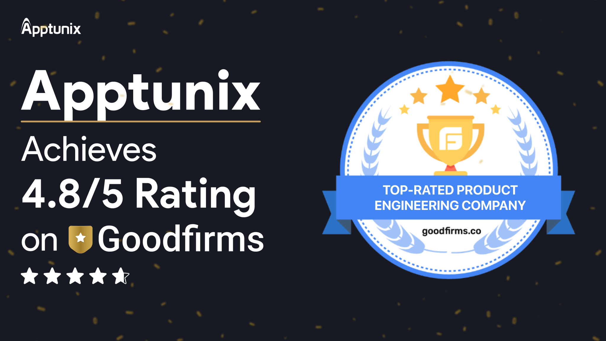 Apptunix Hits 4.8/5 on GoodFirms Reviews