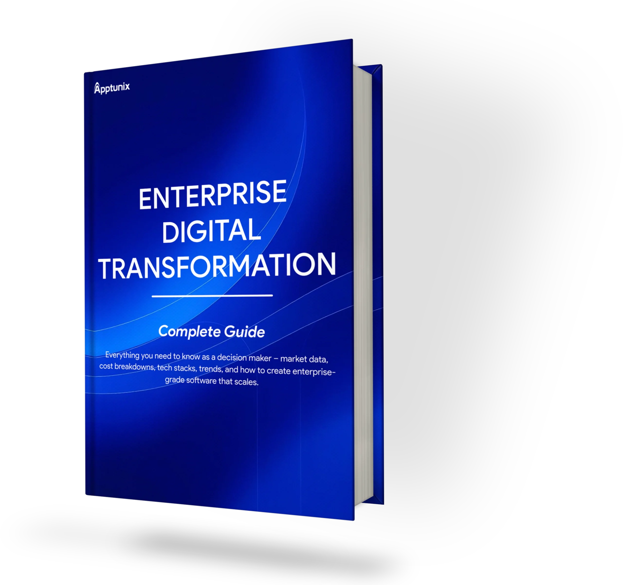 Apptunix e-book cover mockup