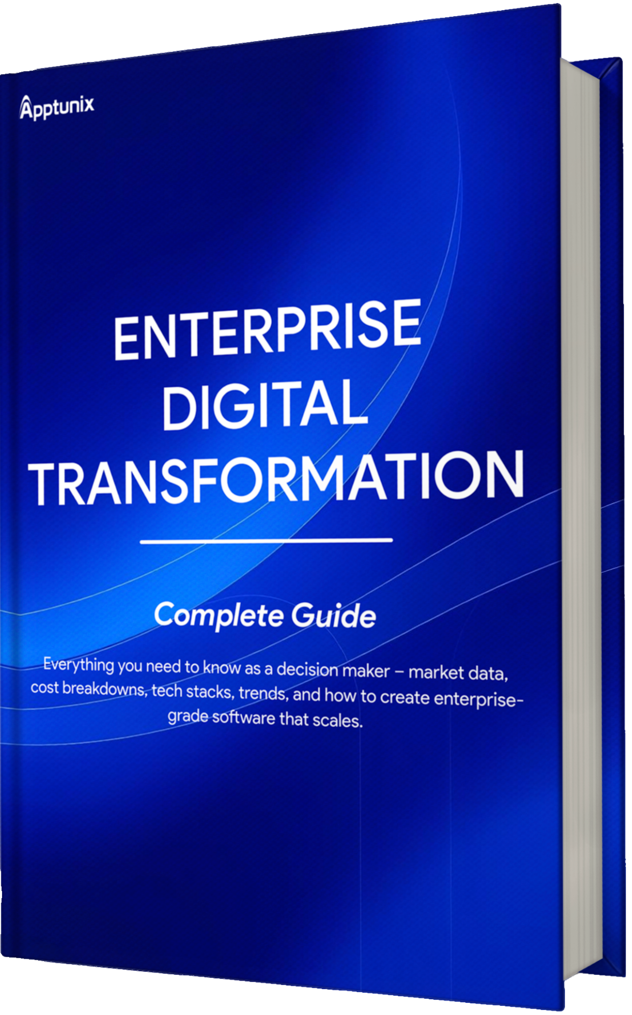 Apptunix e-book cover mockup