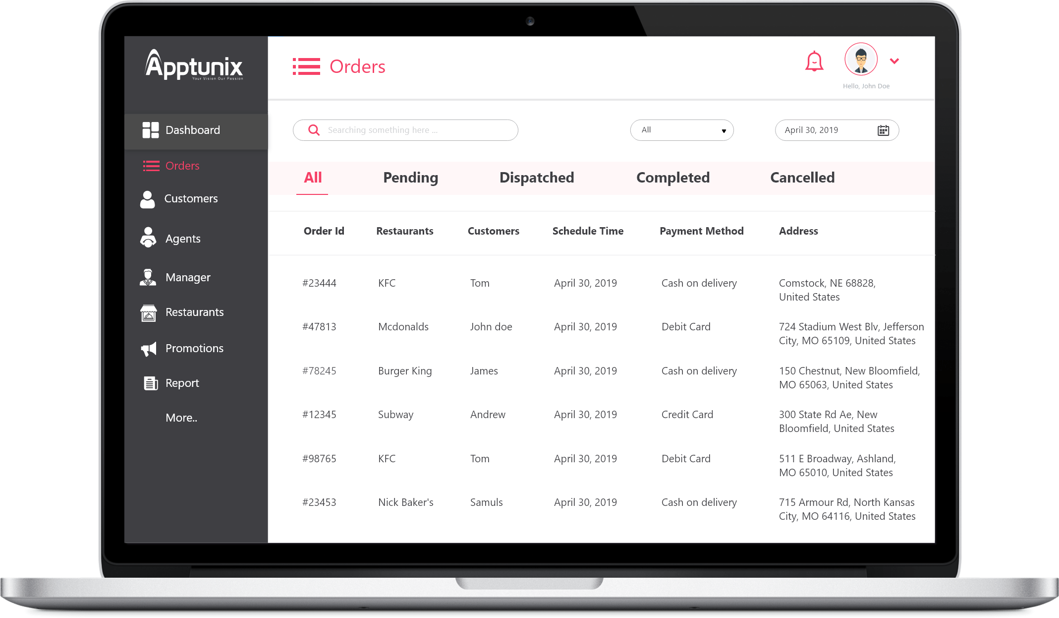 Manage Orders
