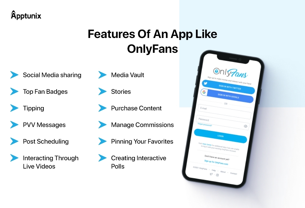 Features of an App like OnlyFans