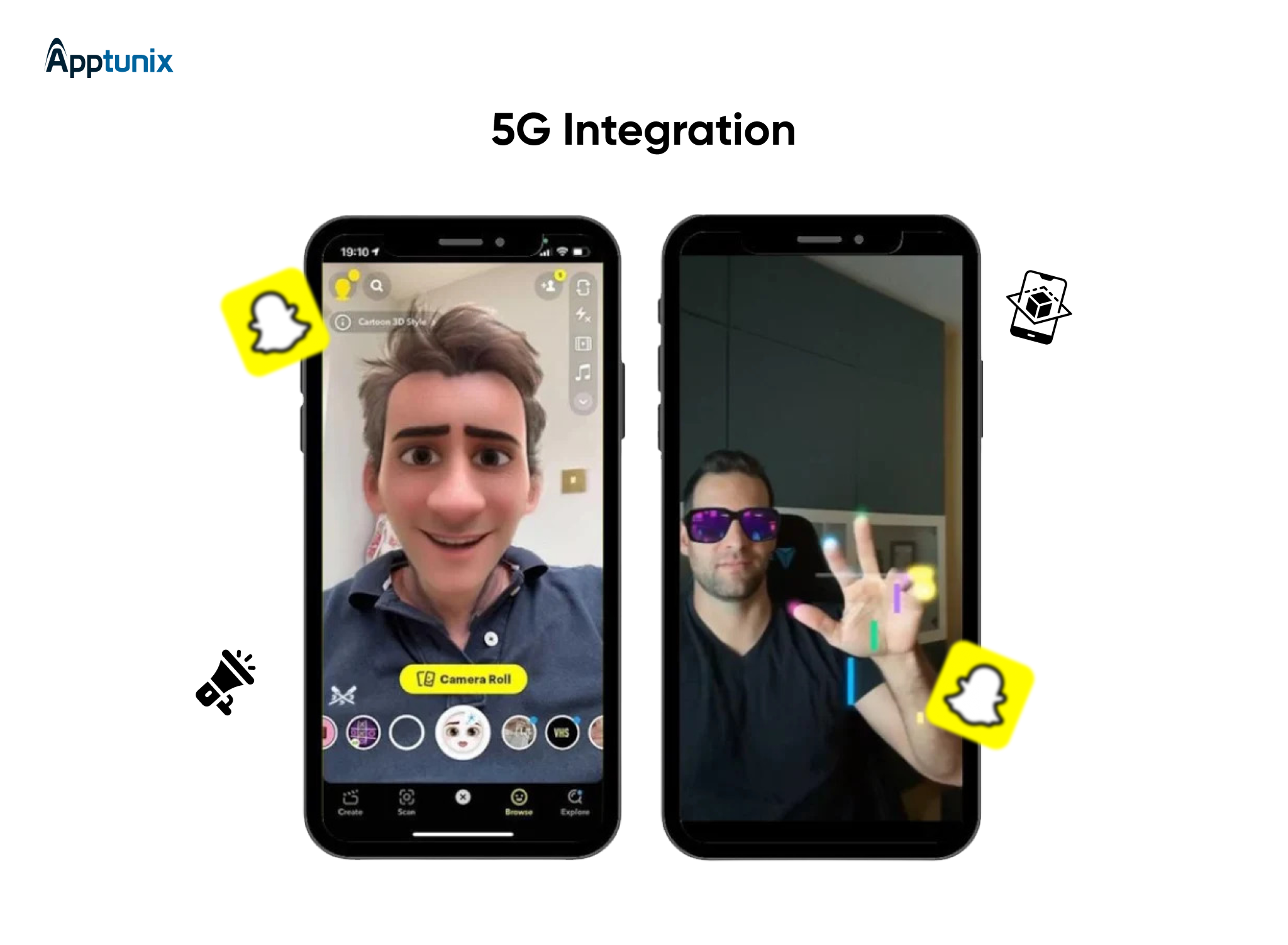 Example of 5G Integration snapchat