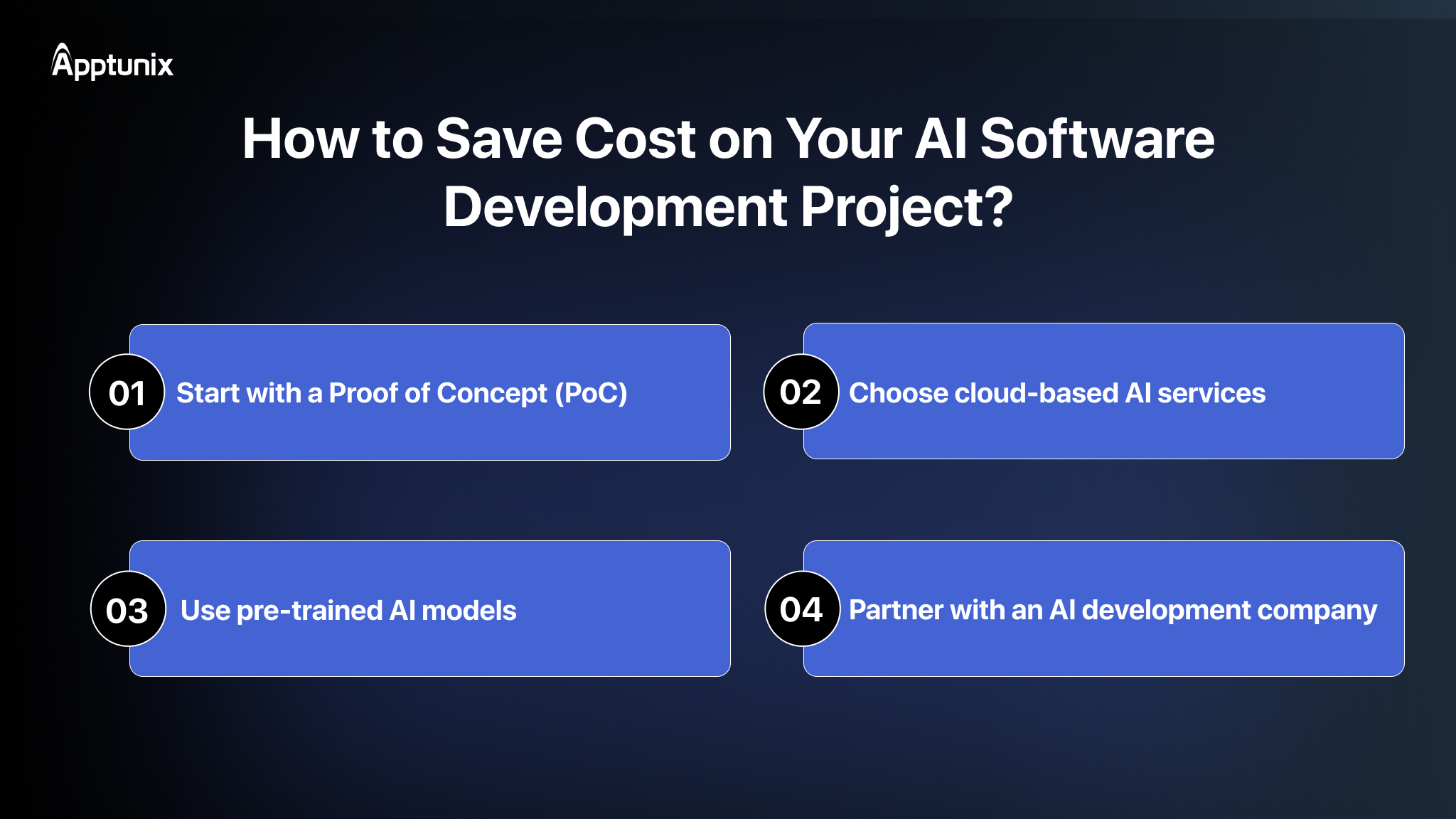 How to save cost when making an AI software
