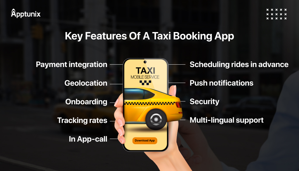 features of taxi booking app 