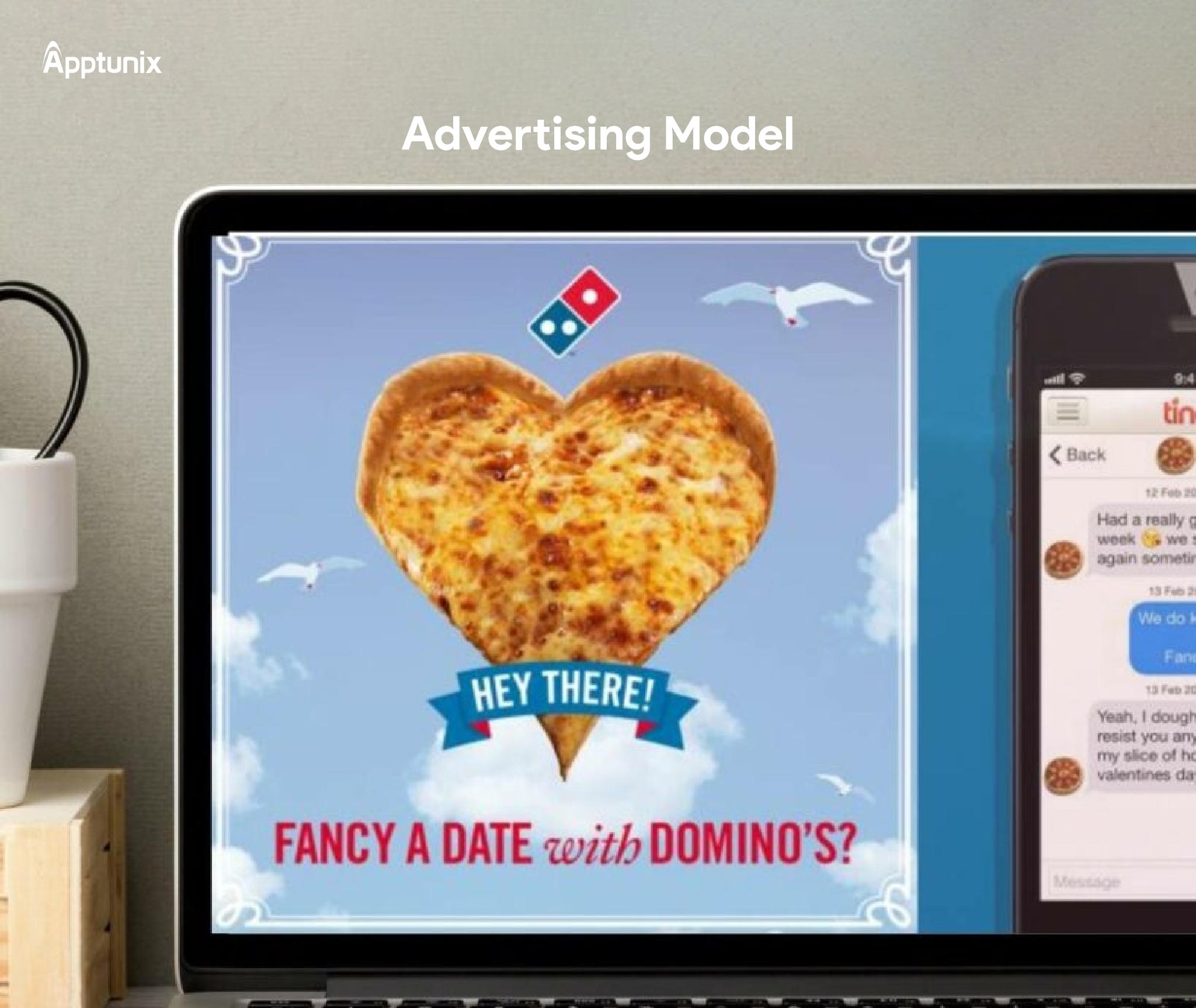 advertising in dating app model
