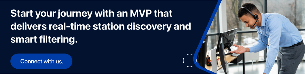 MVP development for EV charger locator app 