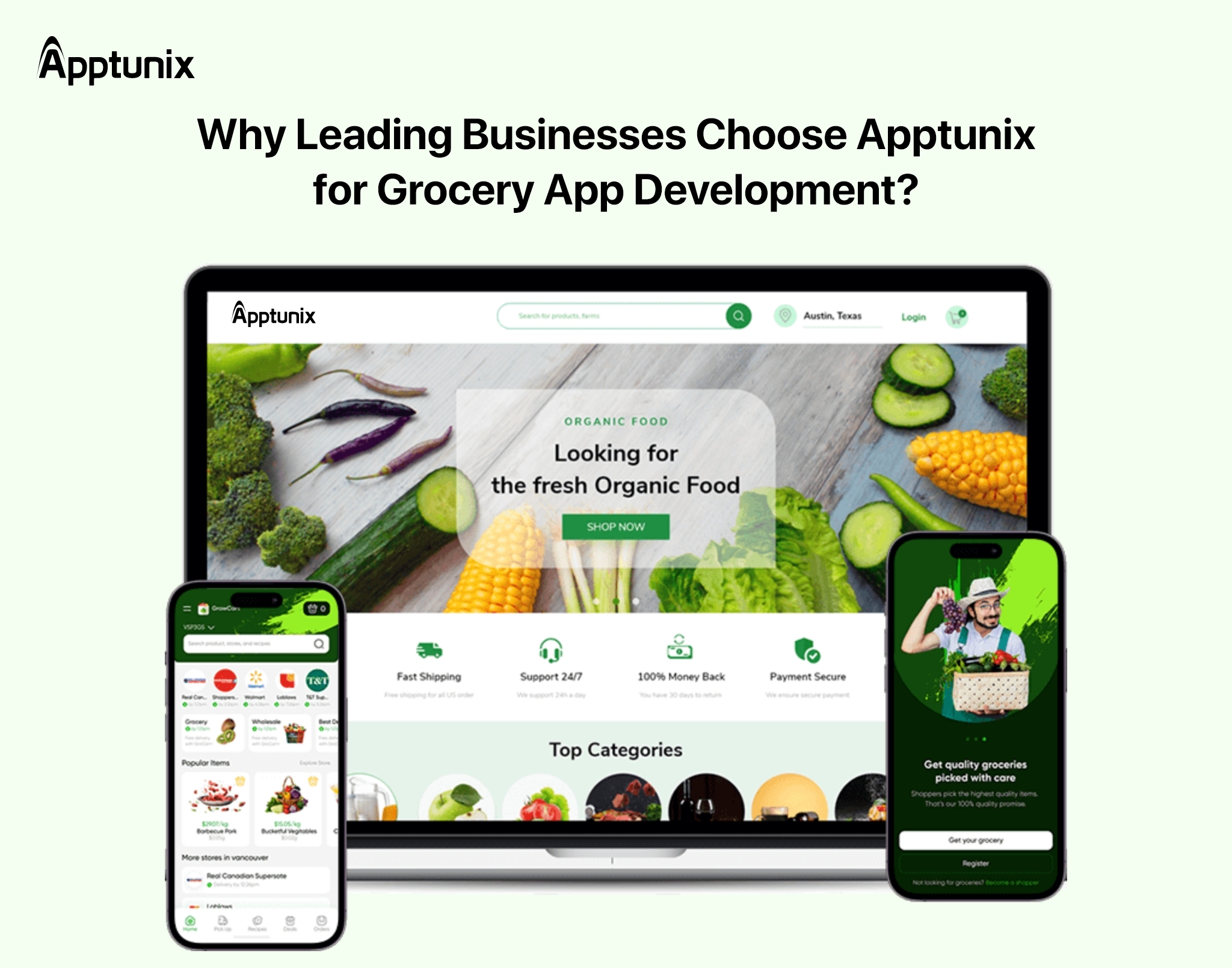 Apptunix grocery app development company