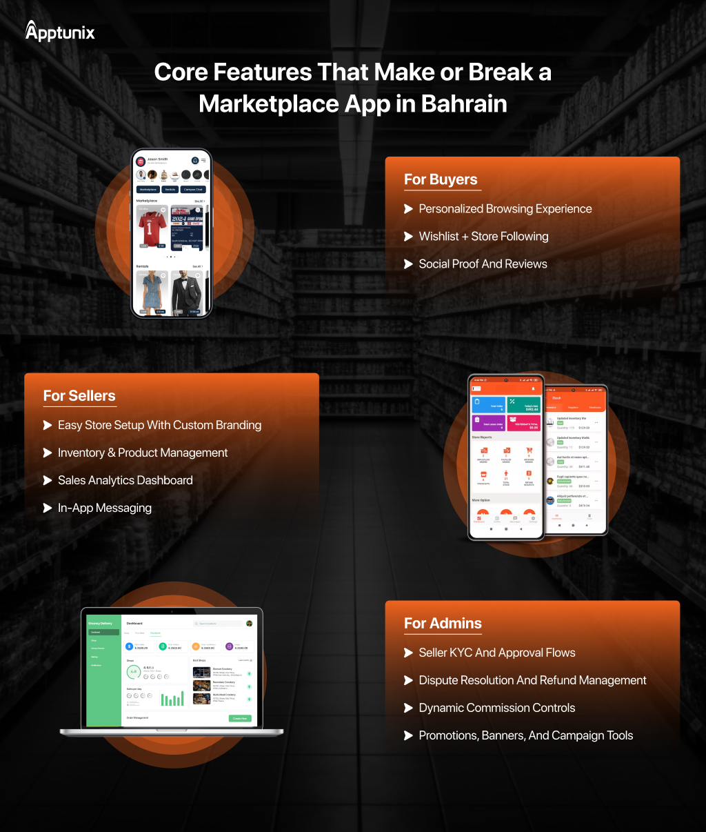 Marketplace app features 