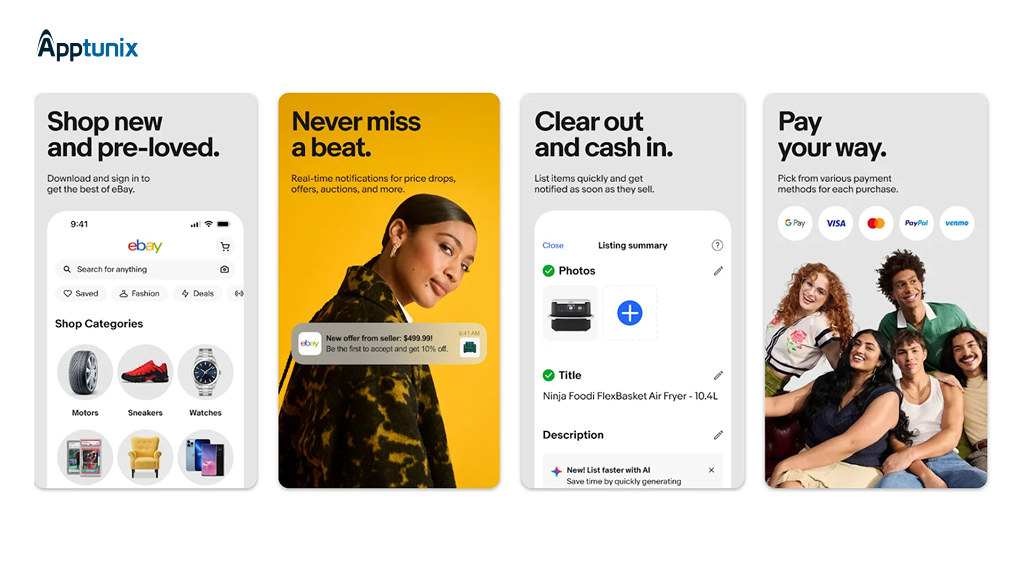 eBay is one of the top 5 buy and sell apps,