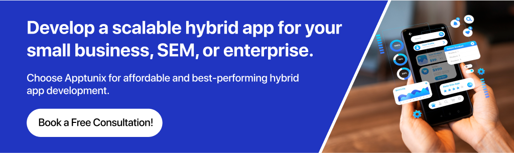 Develop a hybrid app 