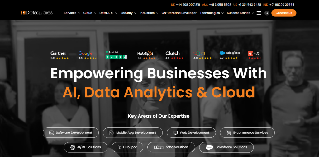 Dotsquares: top AI development agency in london