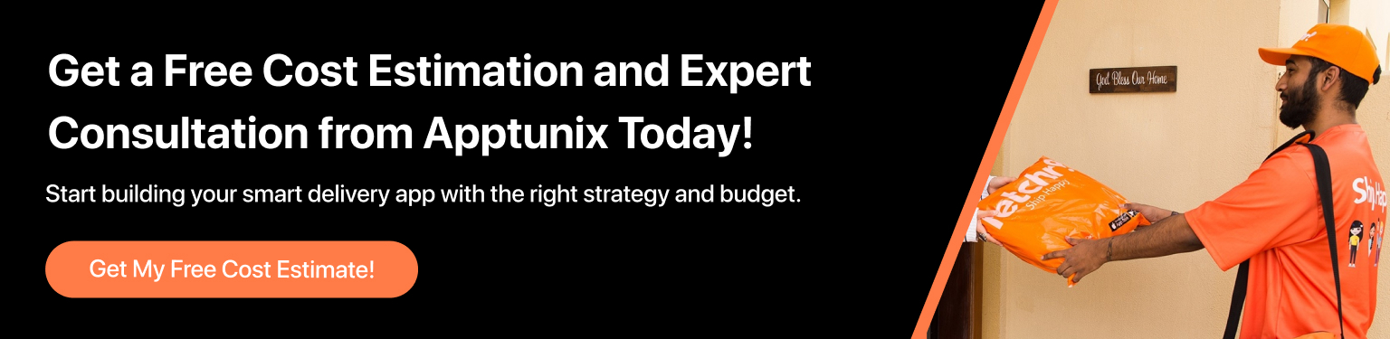 Cost to build a pickup and delivery app 