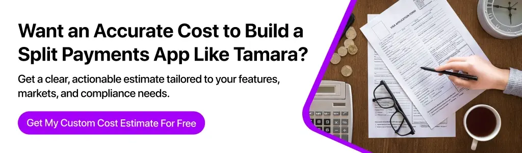 cost to develop an app like Tamara