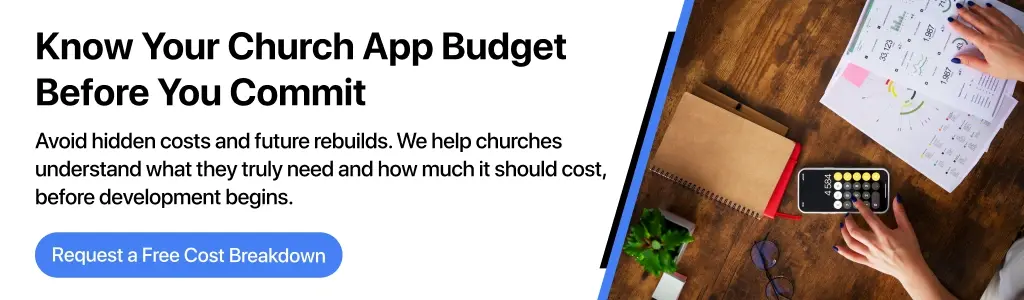 church app development cost