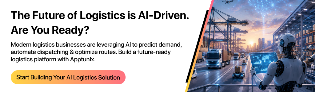 contact Apptunix for AI logistics system development