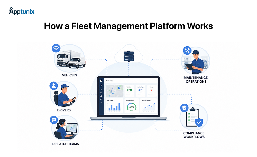 Working of fleet management platform