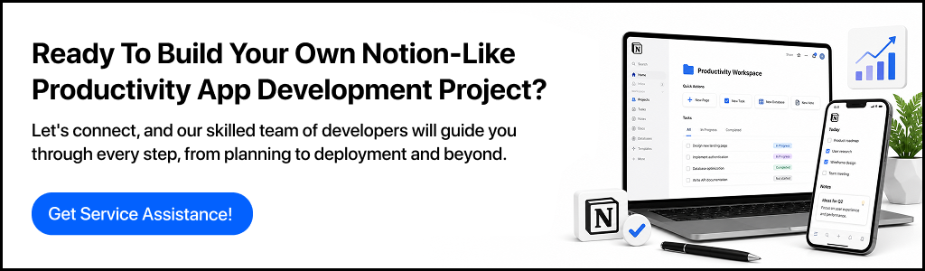 build your own Notion-like productivity app with Apptunix
