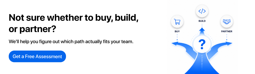 Exploring options of buy, build or partner cta