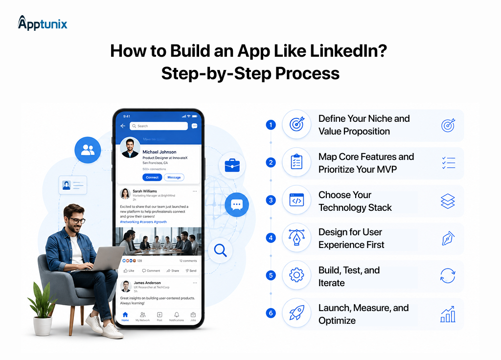 Build an App like LinkedIn? Step-by-Step Process